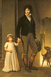 ジャン=バティストイザベイ（1767-1855）とその娘、アレクサンドリン（1791-1871）、1795